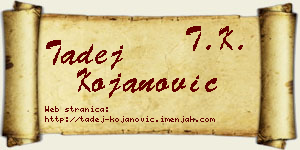 Tadej Kojanović vizit kartica